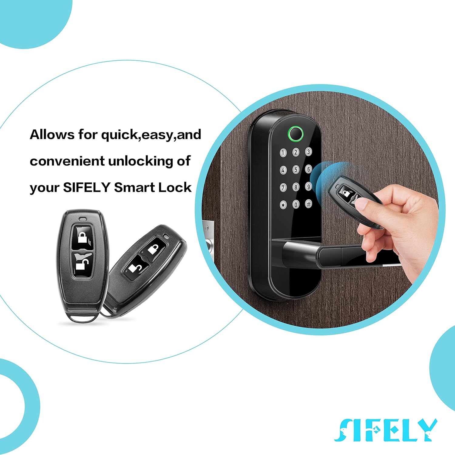 Sifely Wireless Key Fob, Smart Lock Wireless Key Fob, R Model